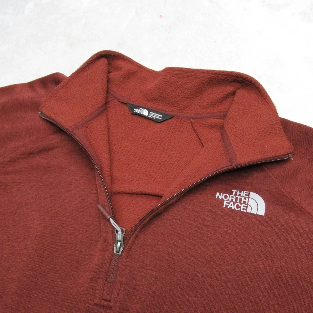 The North Face Fleece Mens XL Dark Copper 1/4 Zip Pullover‎ Jacket Hiking